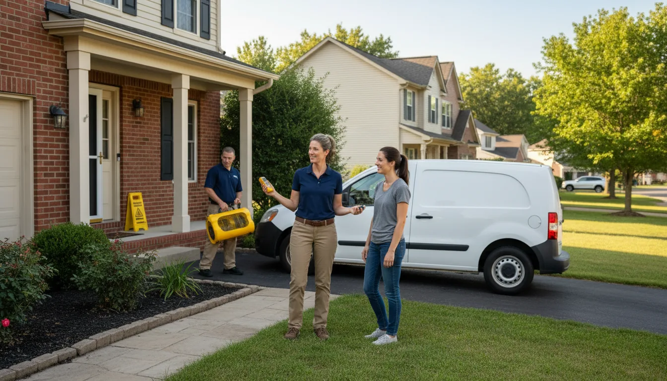 Residential water damage restoration in Macy, NE